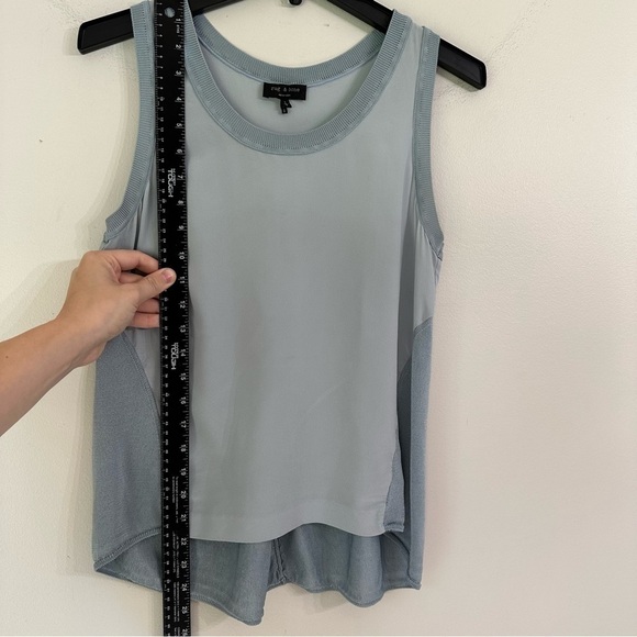 Rag and bone 100% Silk Scoop Neck Blue tank top size Small , rag & bone - Picture 5 of 10